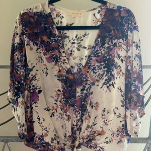 Loosing fitting, floral top. Size small